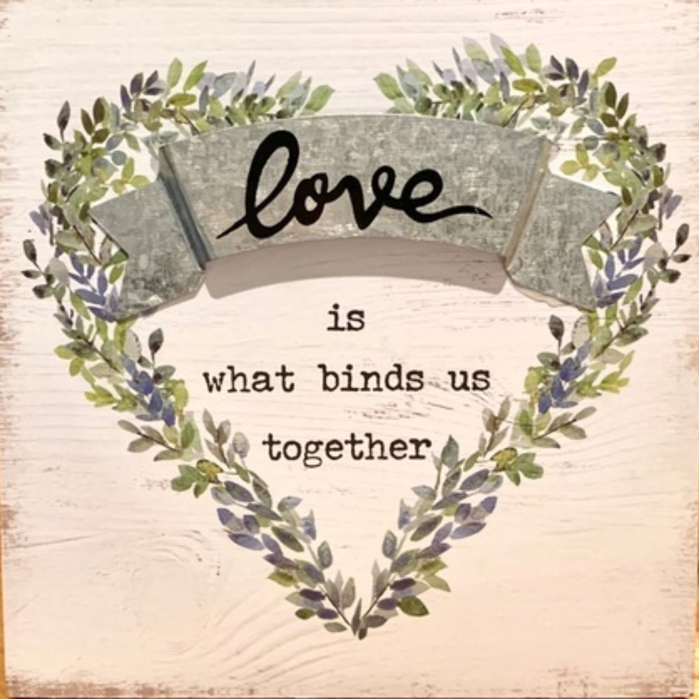 RUSTIC FARMHOUSE LOVE table SIGN